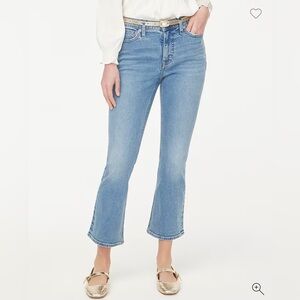 J. Crew Factory Mid-rise flare crop jean in all-day stretch